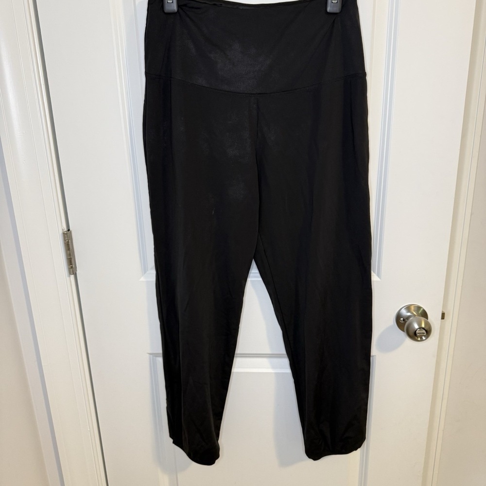 Nicole Miller Black High Waisted Tummy Control Leggings Womens Size Large Jogger